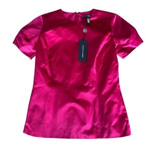 Ralph Lauren Black Label Womens Amarida Silk Blouse 100% Silk Red Sz 2 NWT $898